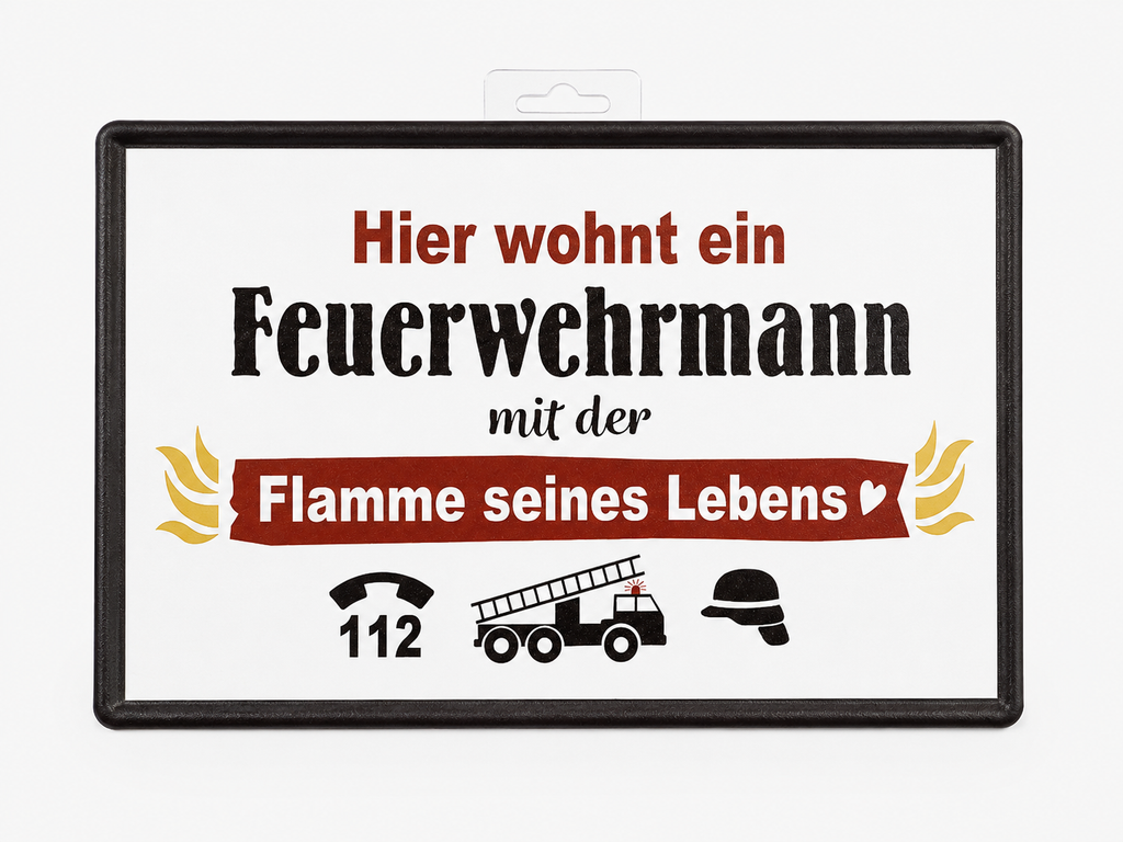 Metallschild Feuerwehr