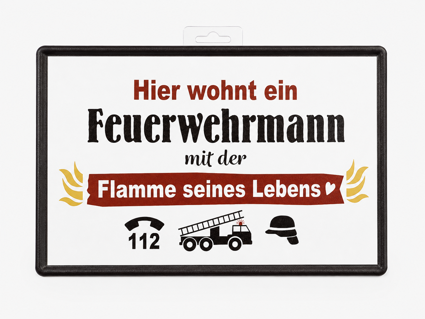 Metallschild Feuerwehr