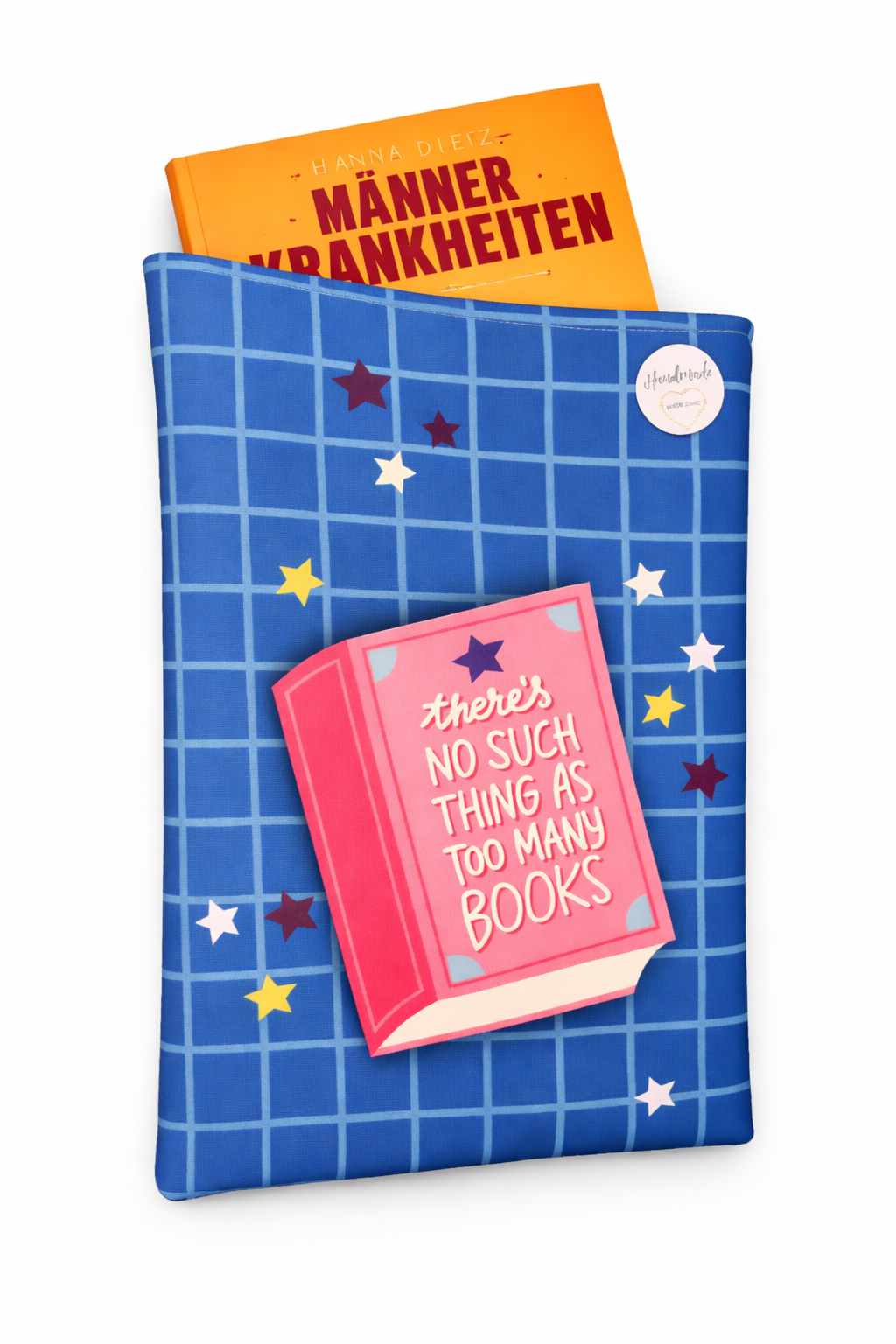 Büchertasche aus Softshell – Handmade, 28 x 18 cm, 9 Motive für Buchliebhaber