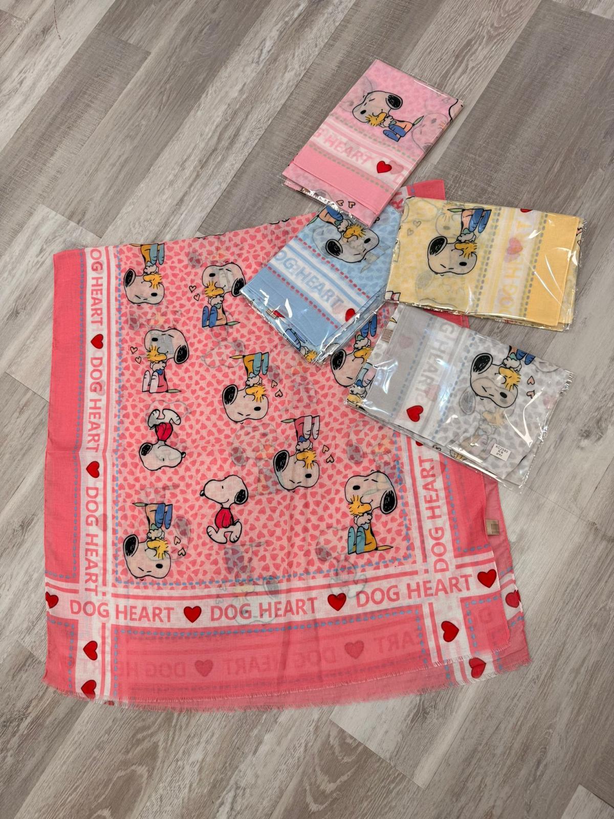 Snoopy Tuch in trendigen Farben mit Muster