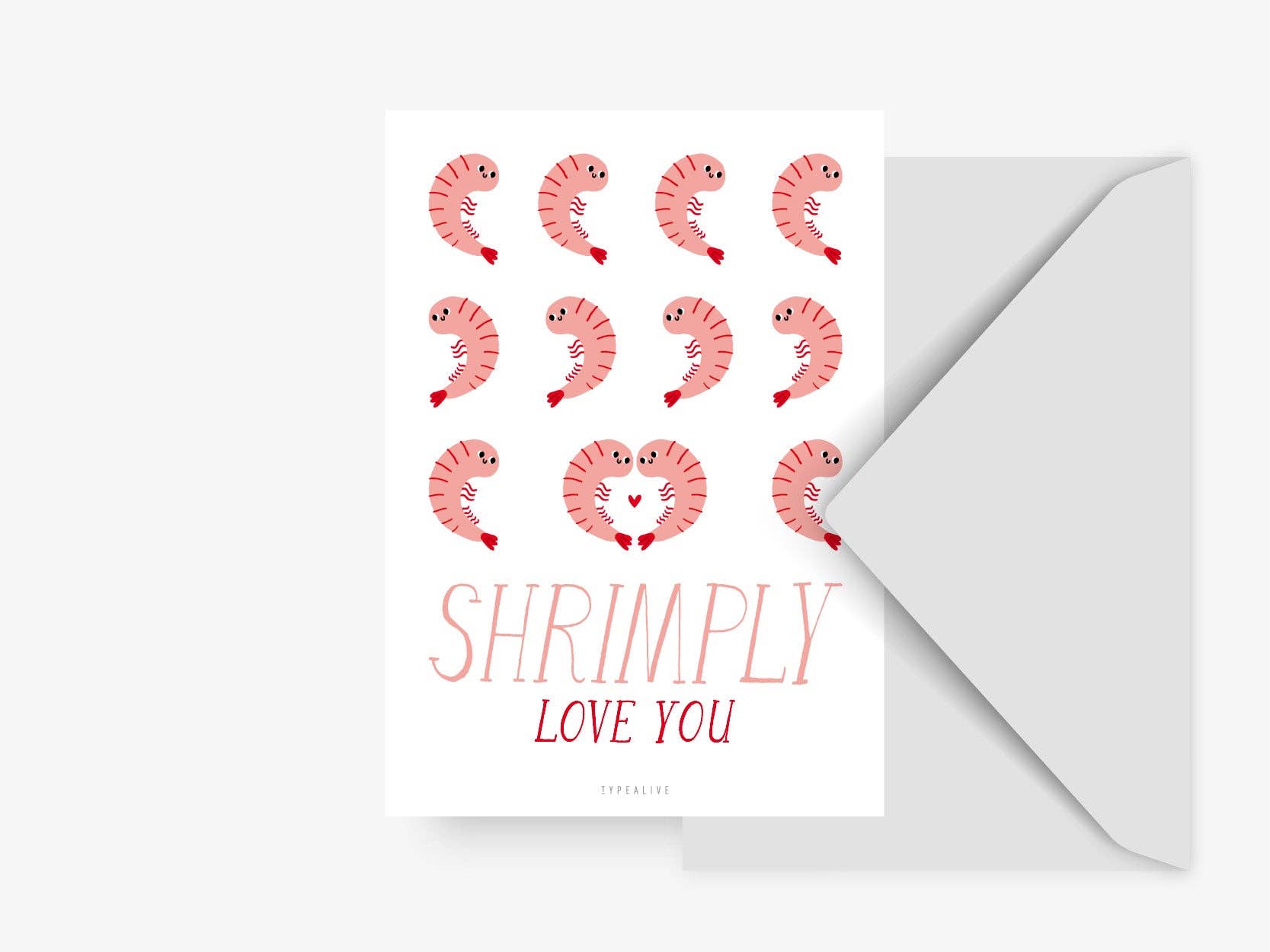 Postkarte / Shrimply Love