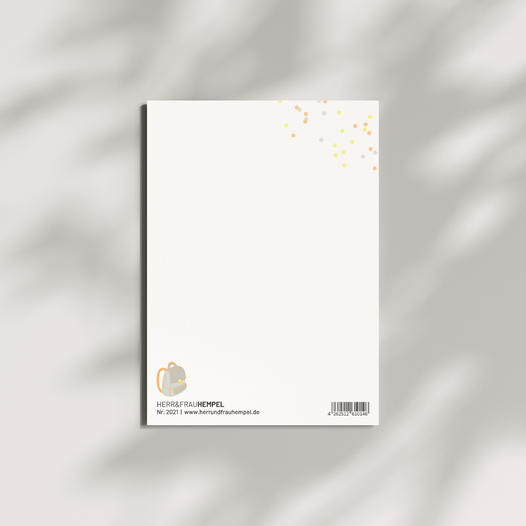 Postkarte „Endlich Schulkind“ – Glückwunschkarte zum Schulanfang