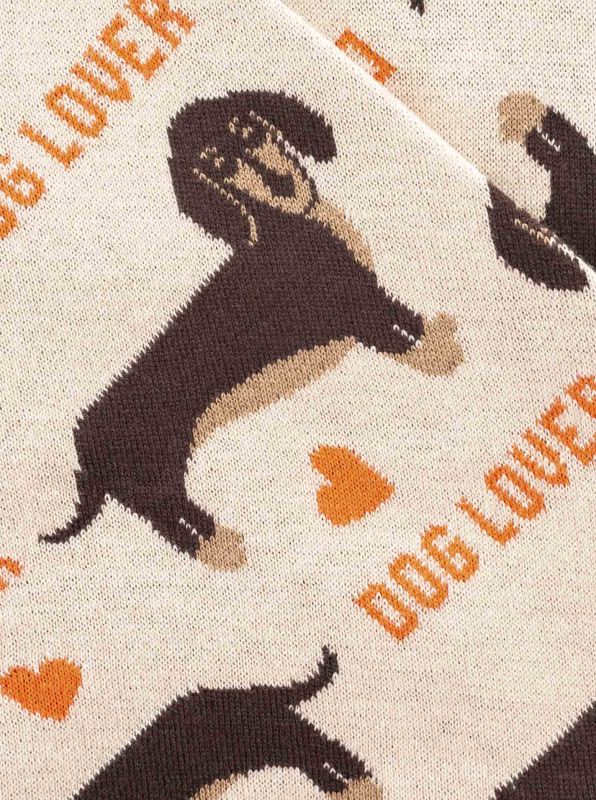 Dreieckstuch BW "Dog Lover II" mit Dackel von Zwillingsherz