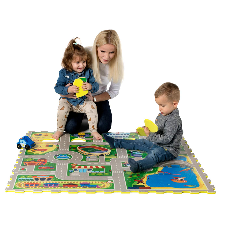 Hakuna Mattschaum-Spielmatte „City“ 1,2 x 1,2 m