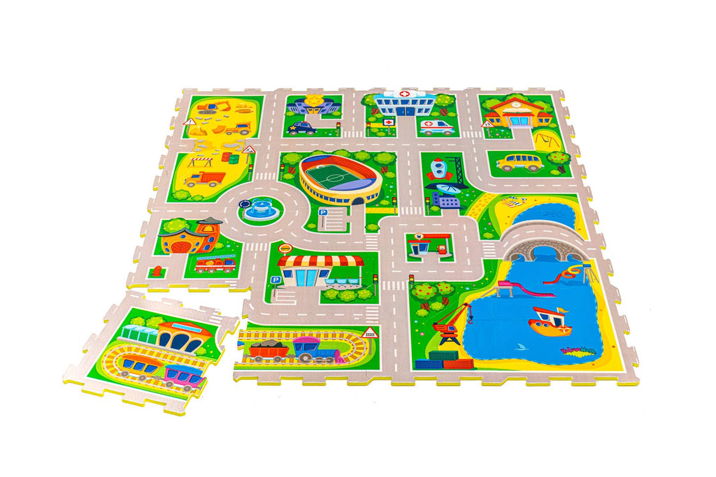 Hakuna Mattschaum-Spielmatte „City“ 1,2 x 1,2 m