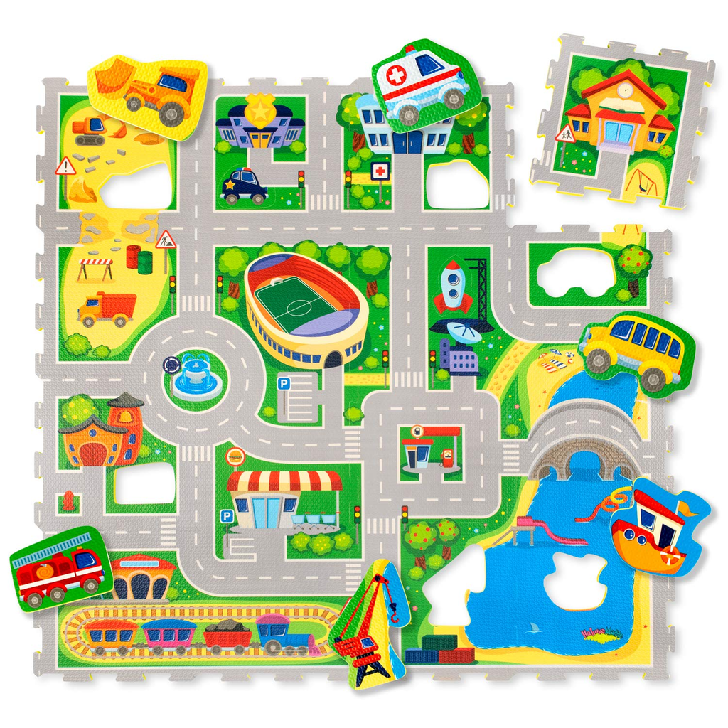 Hakuna Mattschaum-Spielmatte „City“ 1,2 x 1,2 m