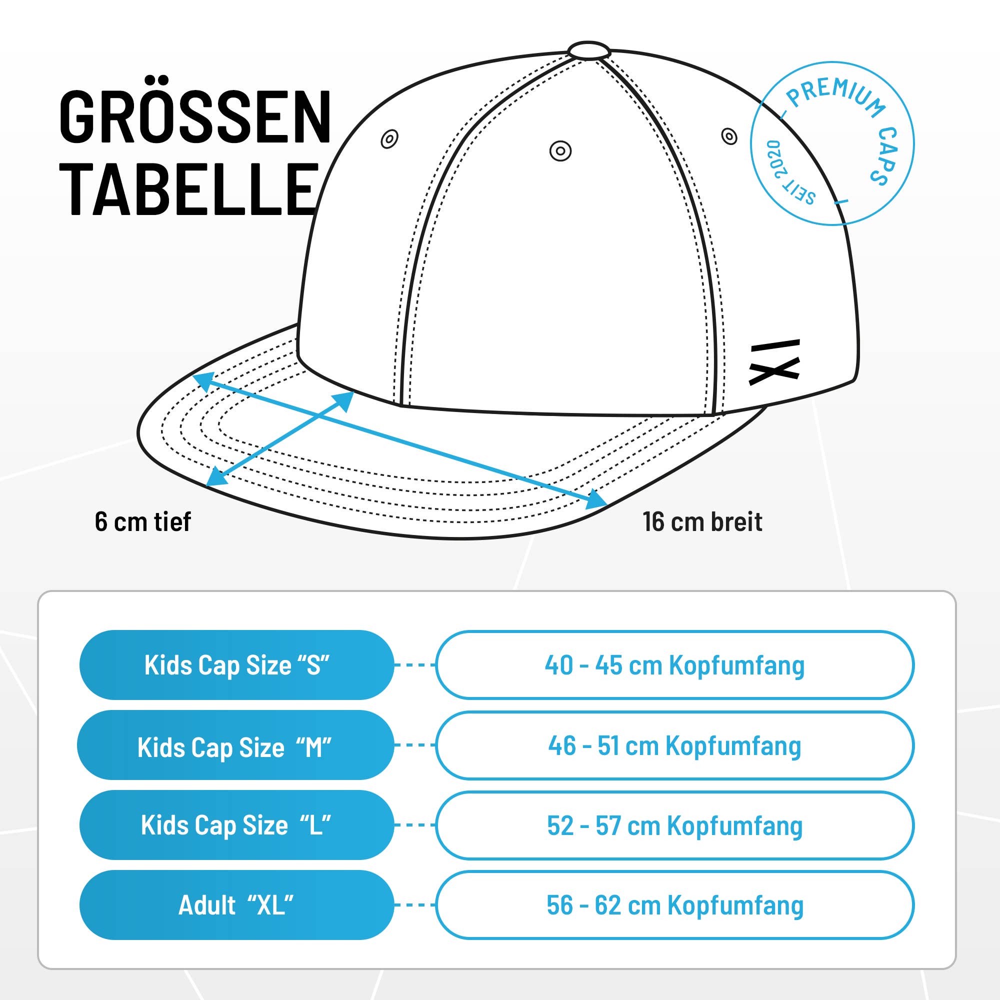 Schlawiner Snapback Cap für Kinder - Grau Filz (Kids L)
