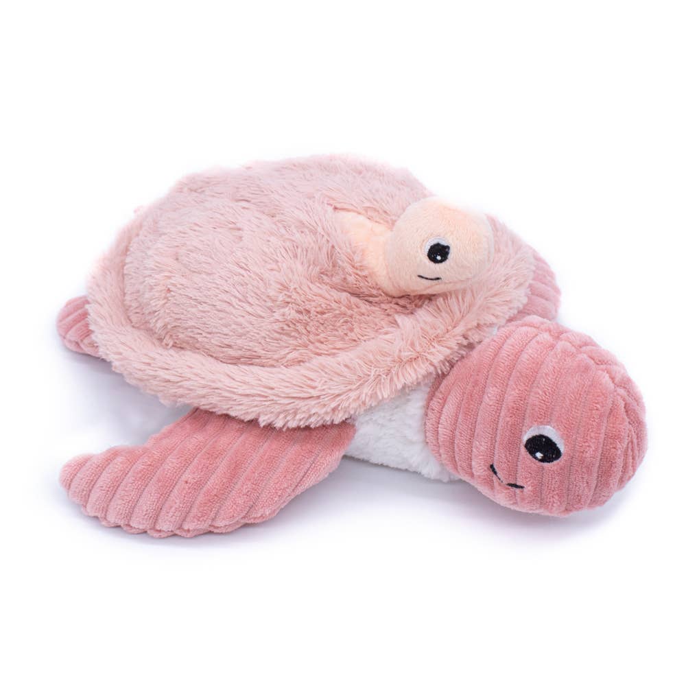 Les Ptipotos Mum & Baby Schildkröte Plüsch Rosa 30 cm – Nachhaltiges Kuscheltier-Duo