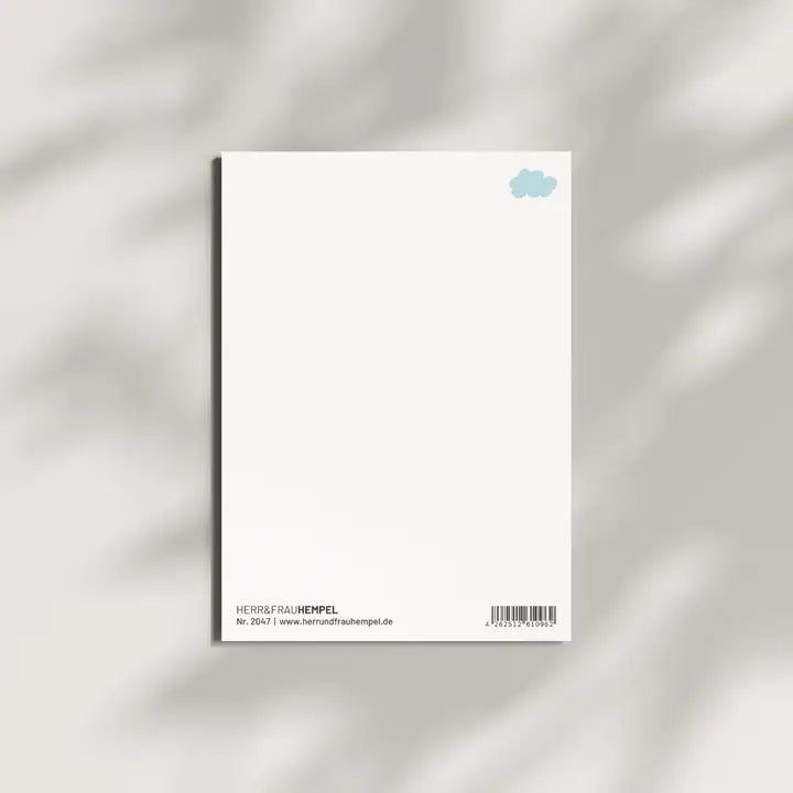 Grußkarte "MIT DIR AUF WOLKE 7"