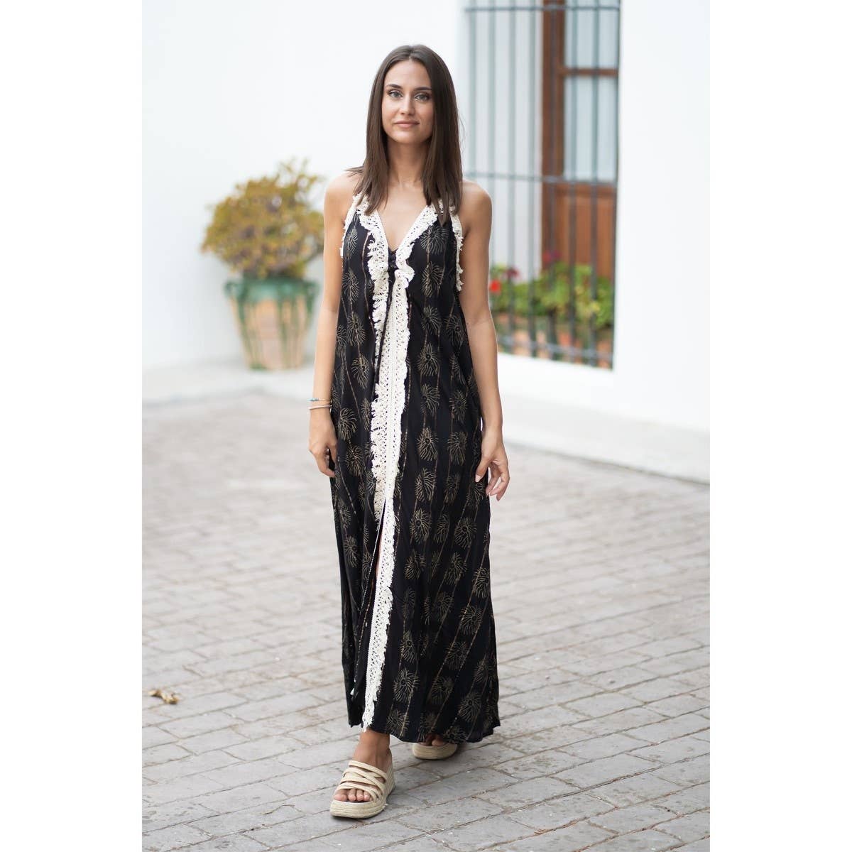 Midi-Langes Kleid El Nido Gold