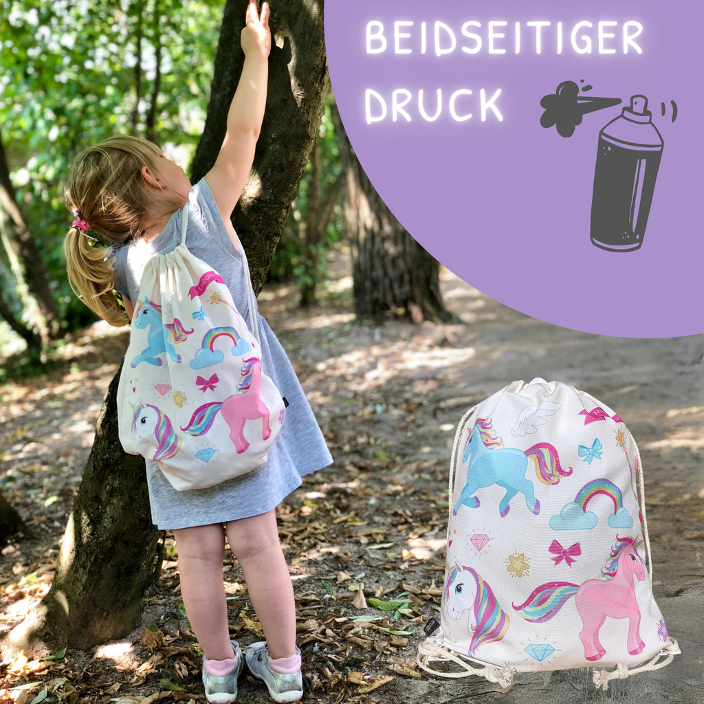 Kinder Turnbeutel Einhorn – Magischer Sportbeutel 40x32 cm von HECKBO