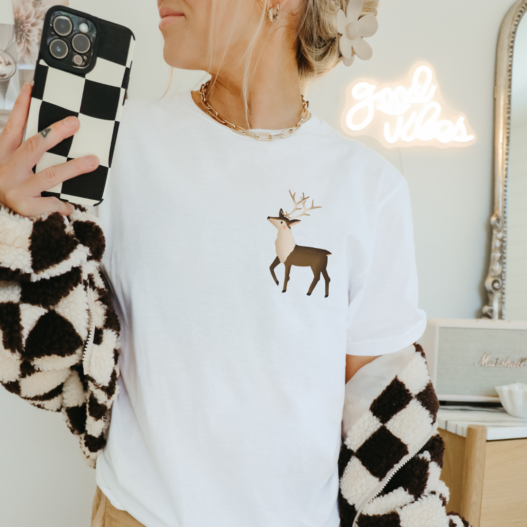 T-Shirt Rentier Norwegen - BIOBAUMWOLLE Weihnachten Skandi