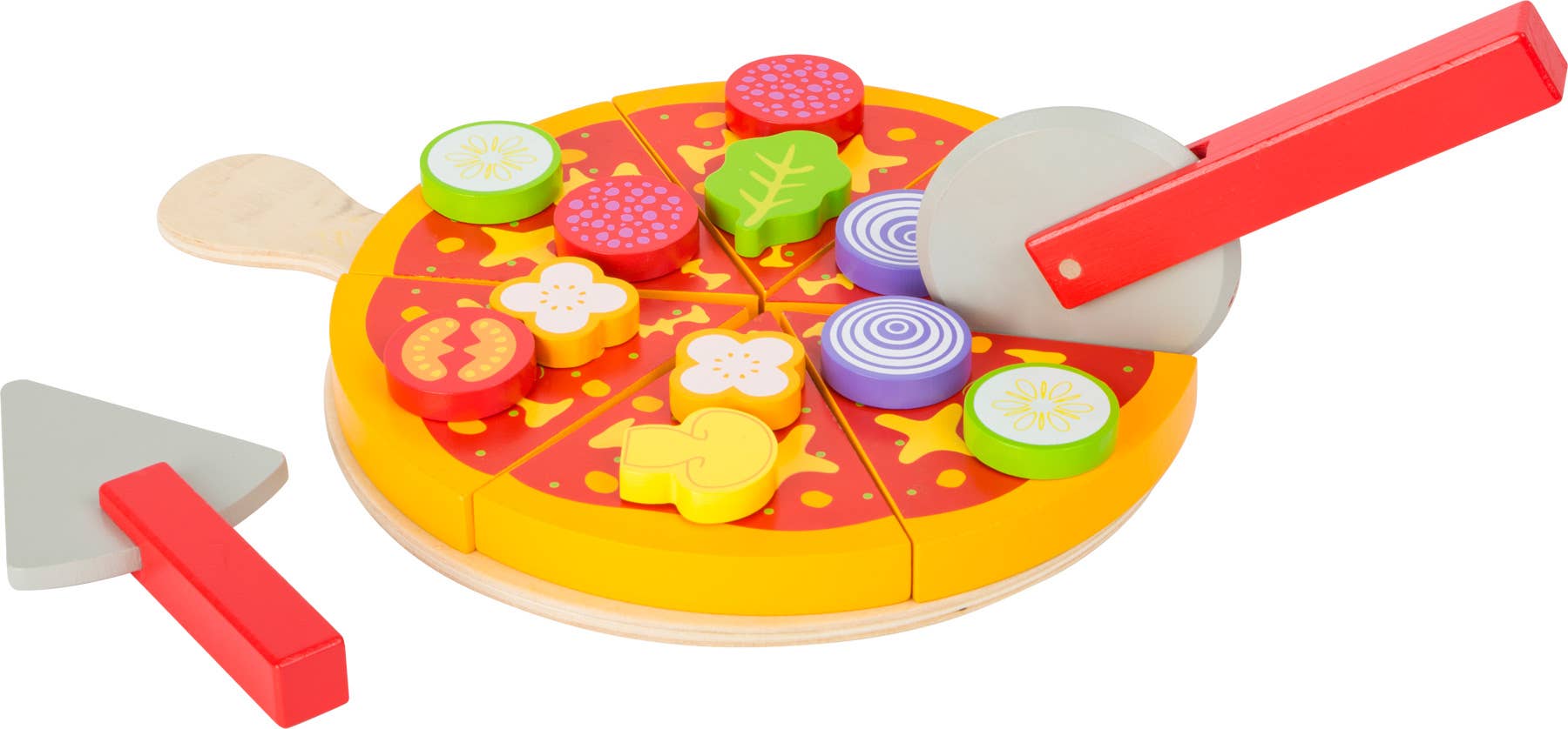 Schneide Pizza-Set | Kaufmannsläden | Holz