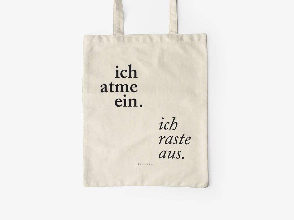 Baumwolltasche / Ich Atme Ein