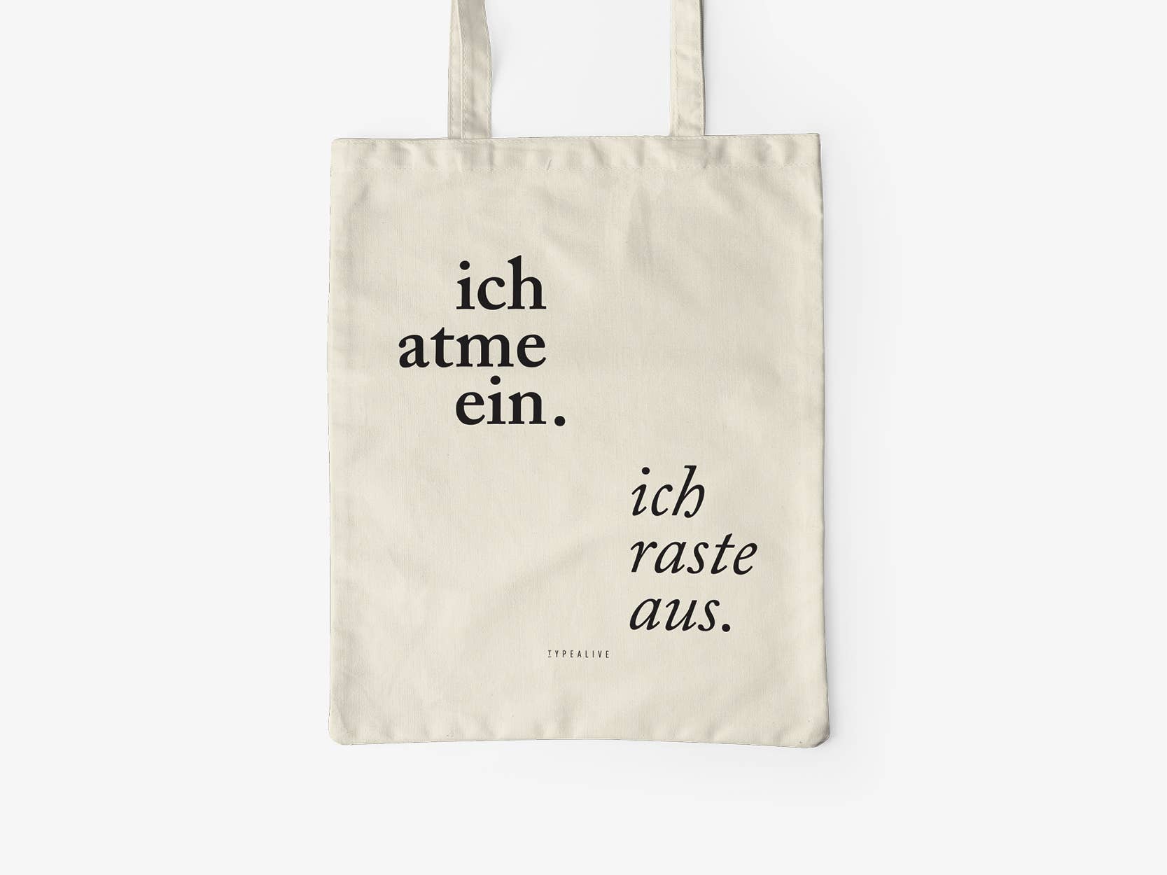 Baumwolltasche / Ich Atme Ein