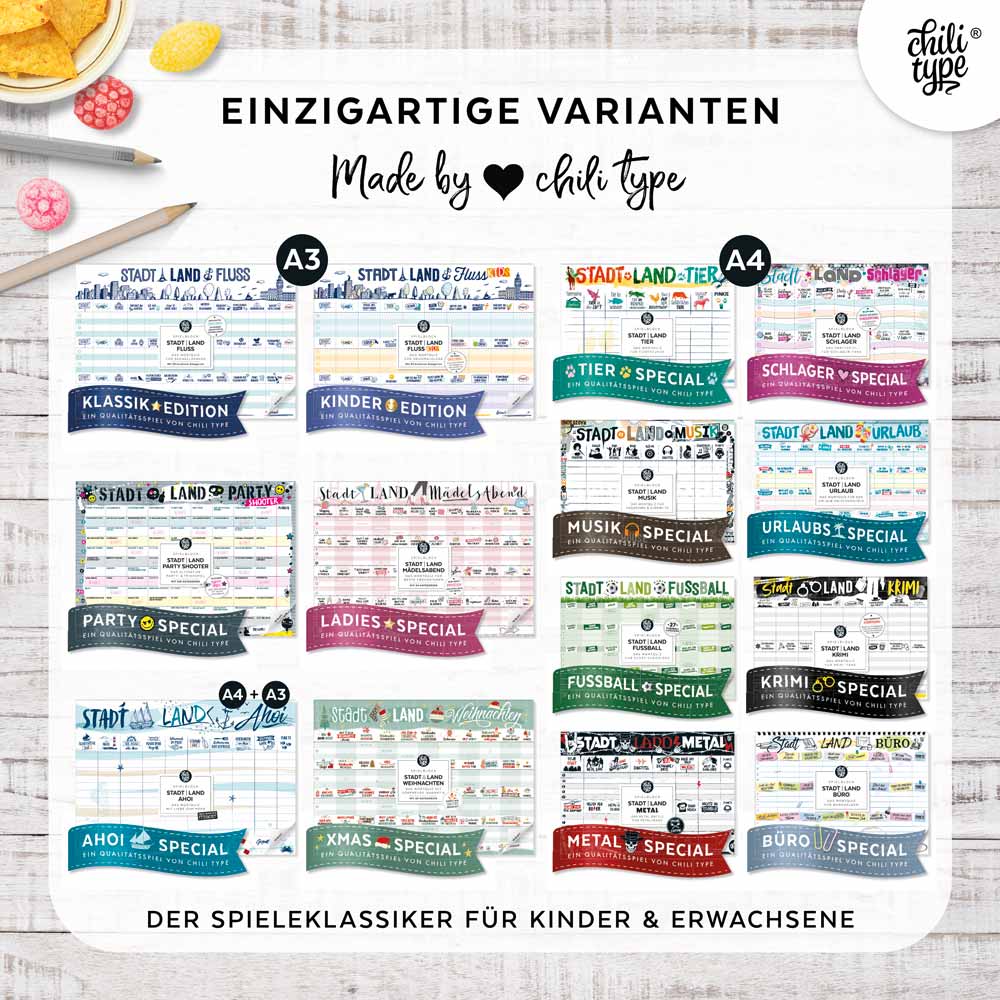 Stadt-Land-Musik - Spielblock DIN A4