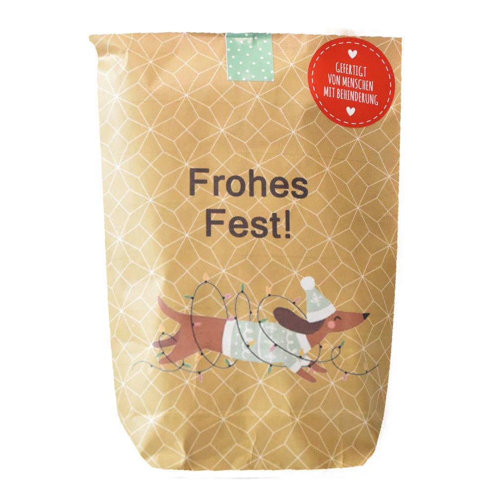 Frohes Fest Dackel – Wundertüte mit Herz & Hundeblick