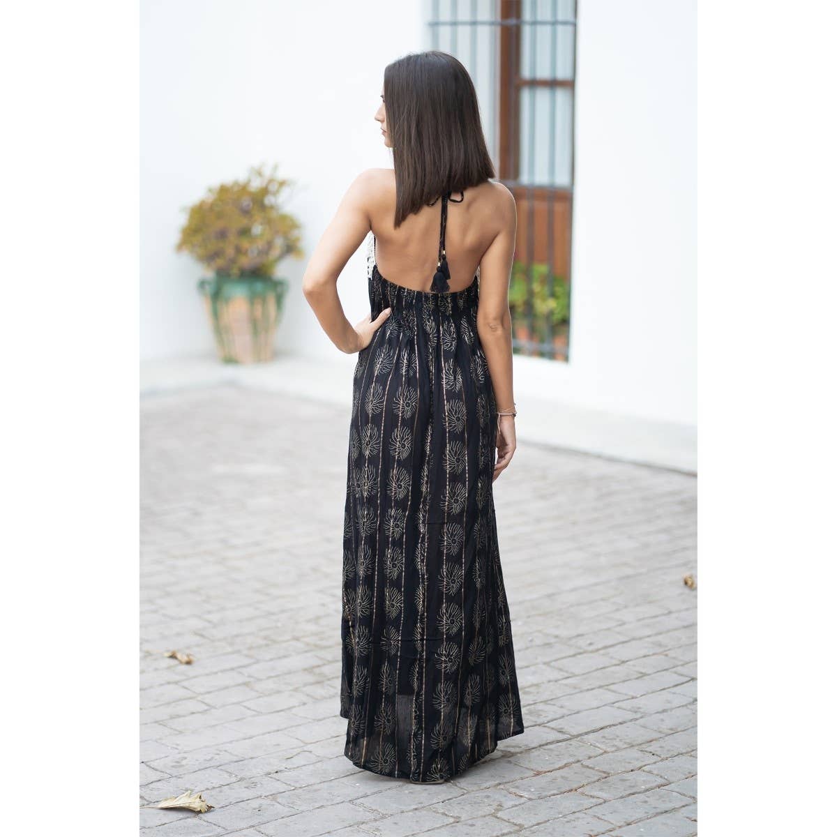 Midi-Langes Kleid El Nido Gold
