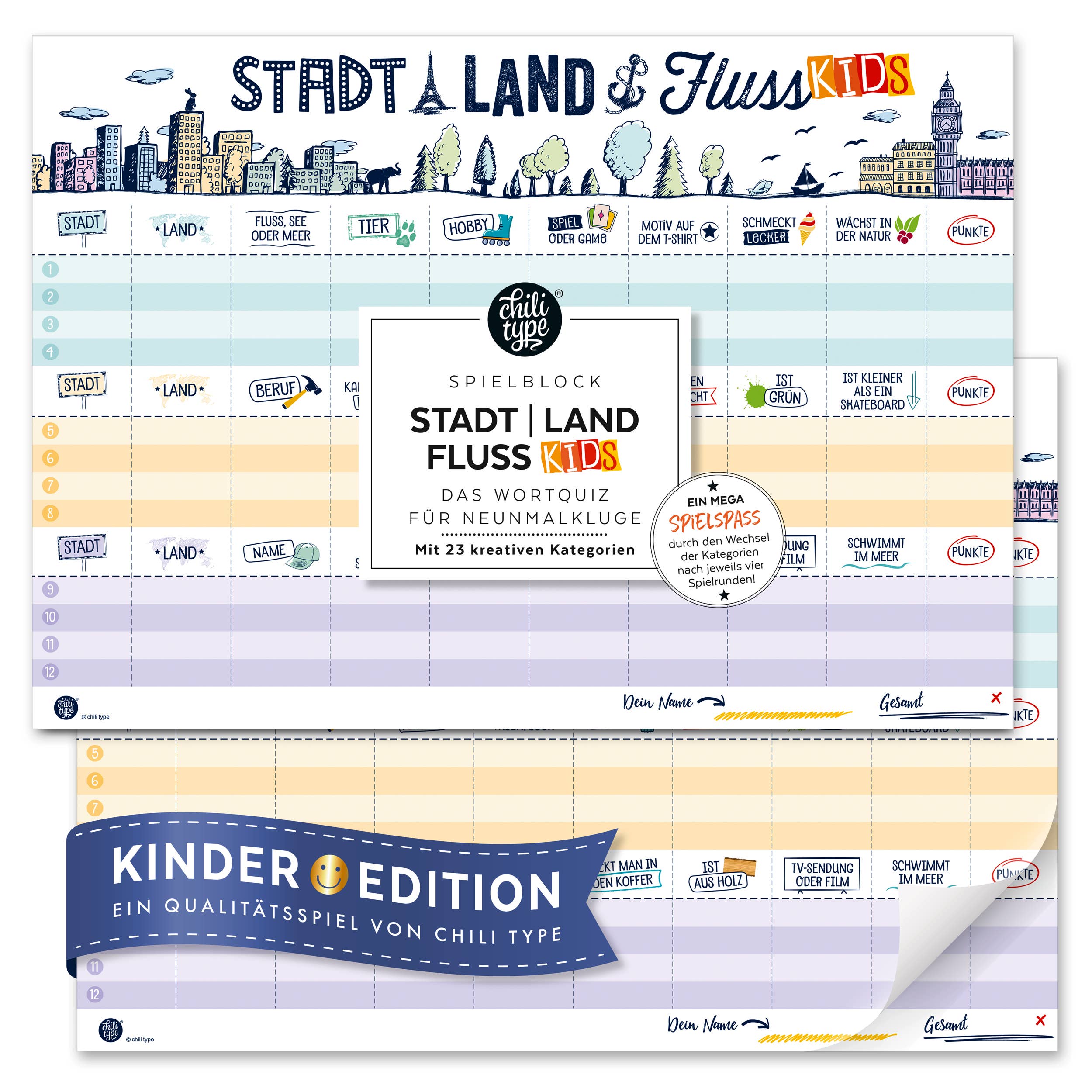 Stadt-Land-Fluss Kinder-Edition DIN A3