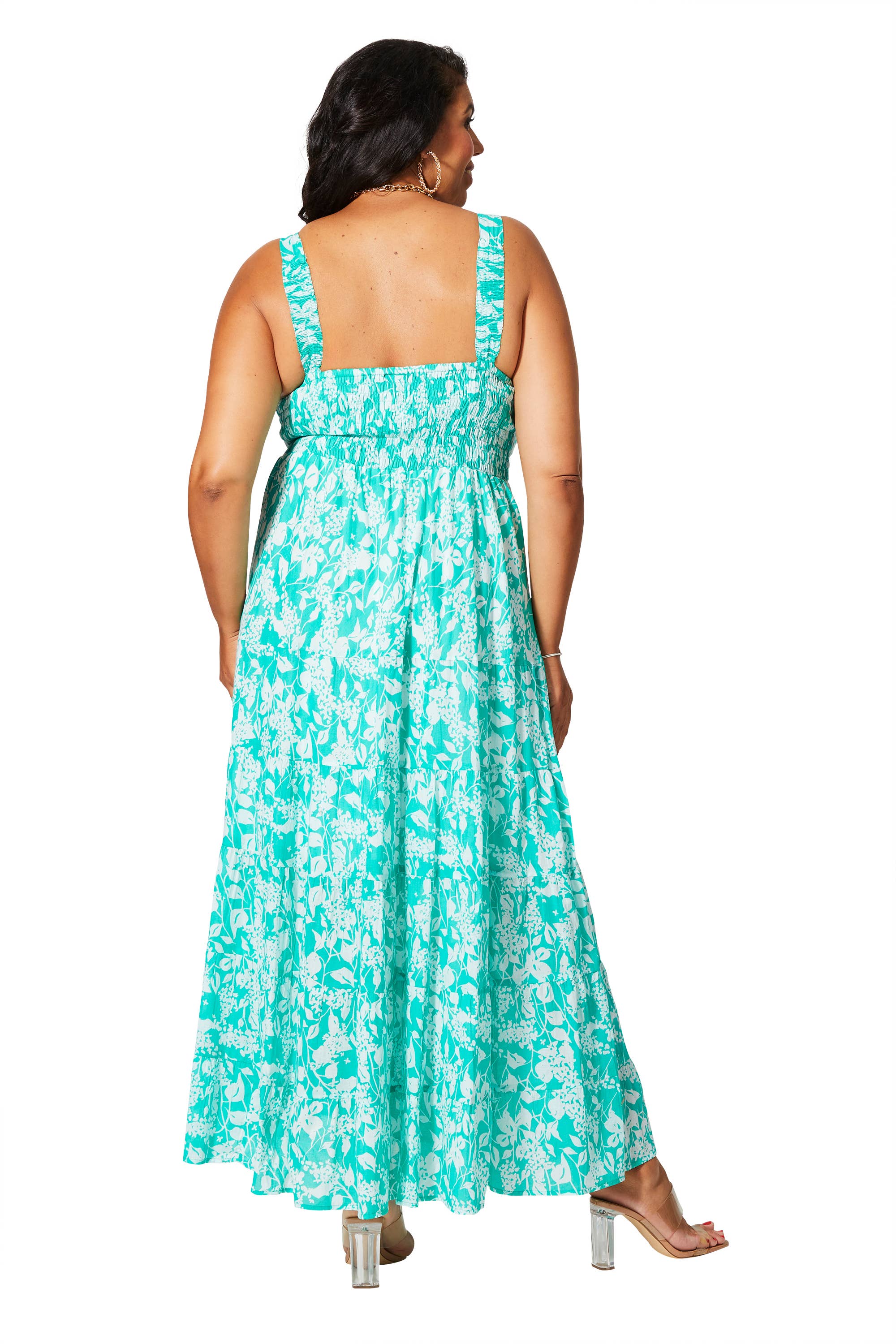 LANGES ÄRMELLOSES SOMMERKLEID MAXIP0040E