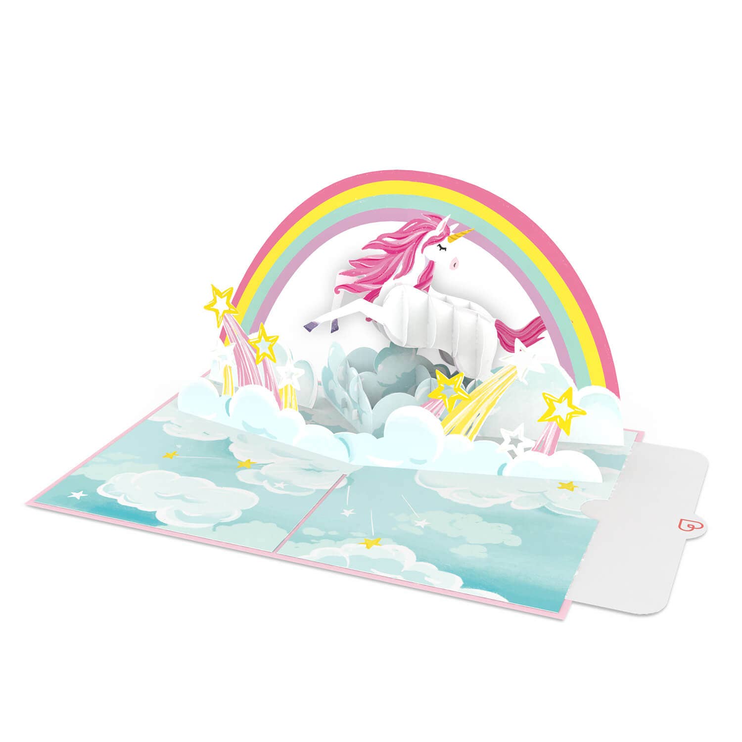 Einhorn mit Regenbogen Pop-Up Karte