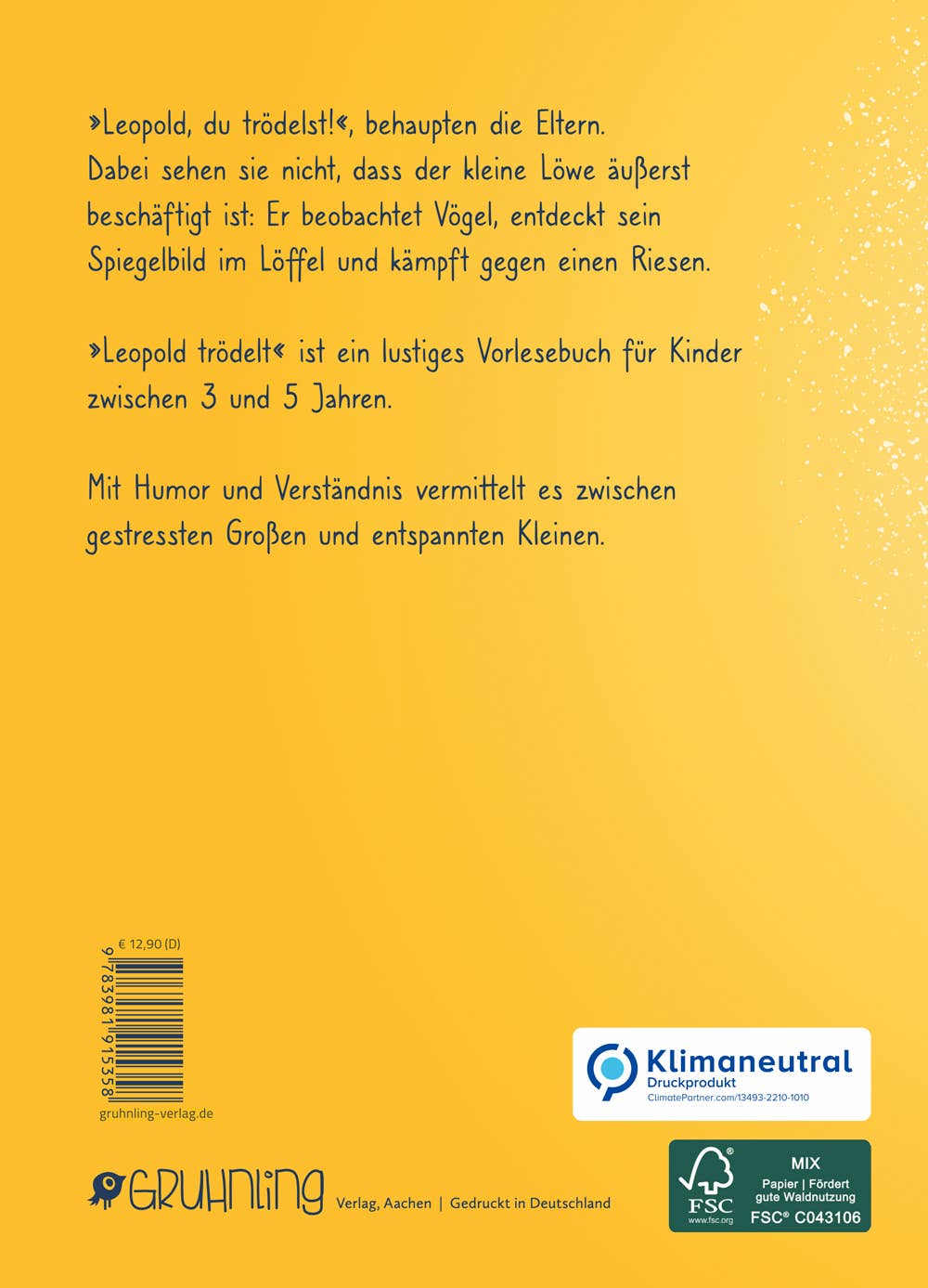 "Leopold trödelt", Vorlesebuch/Bilderbuch ab 3 Jahre