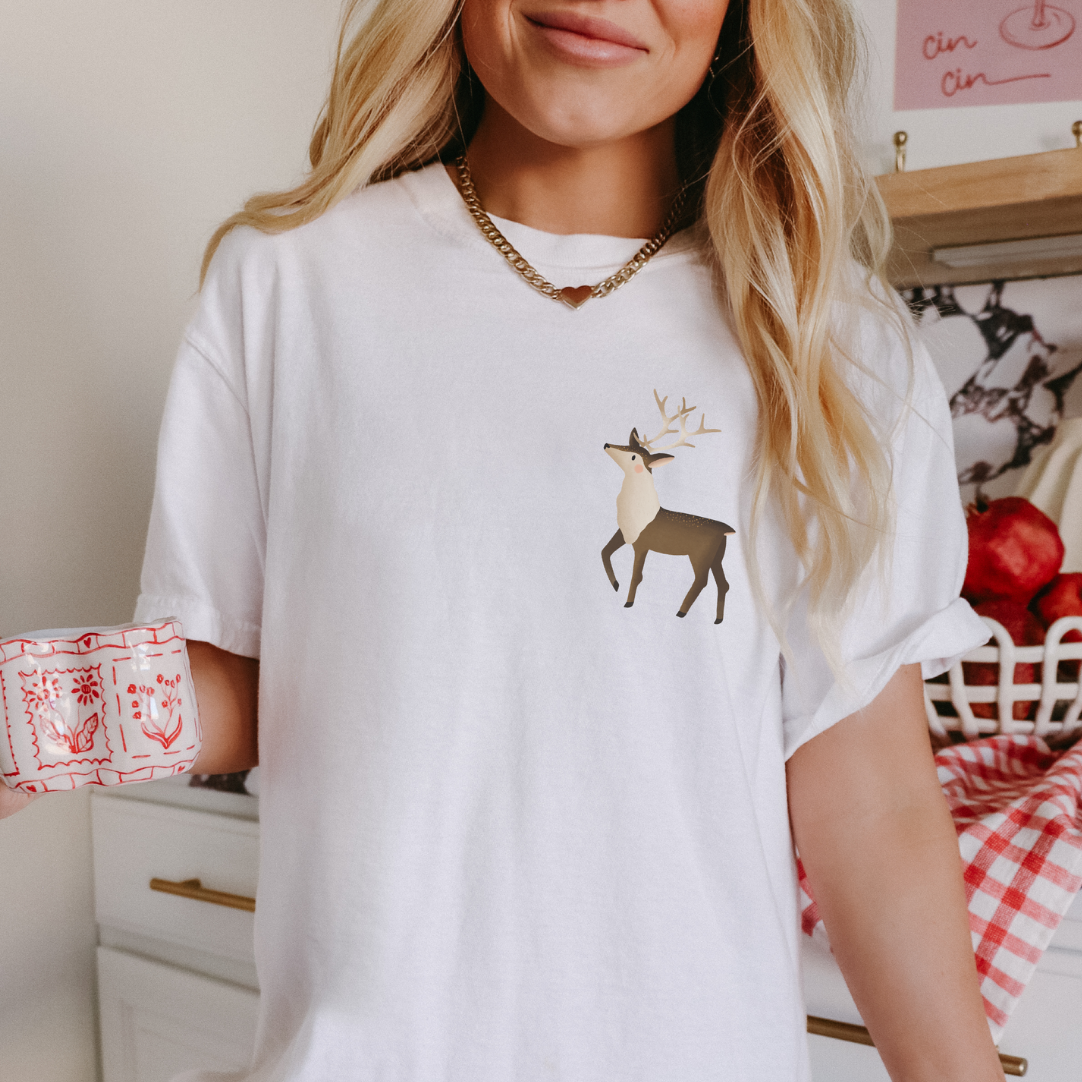 T-Shirt Rentier Norwegen - BIOBAUMWOLLE Weihnachten Skandi