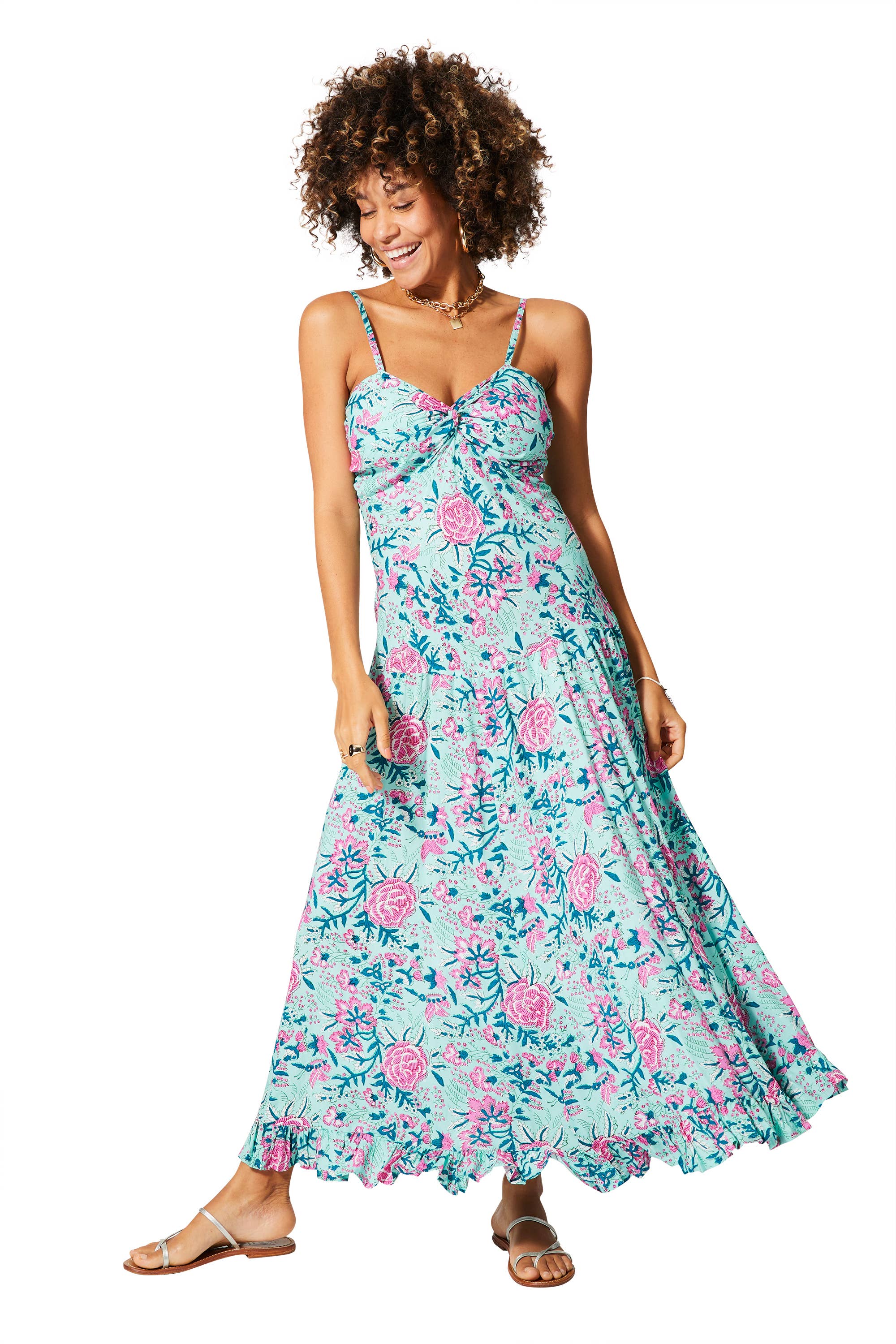 MAXIV0118A ÄRMELLOSES LANGES SOMMERKLEID
