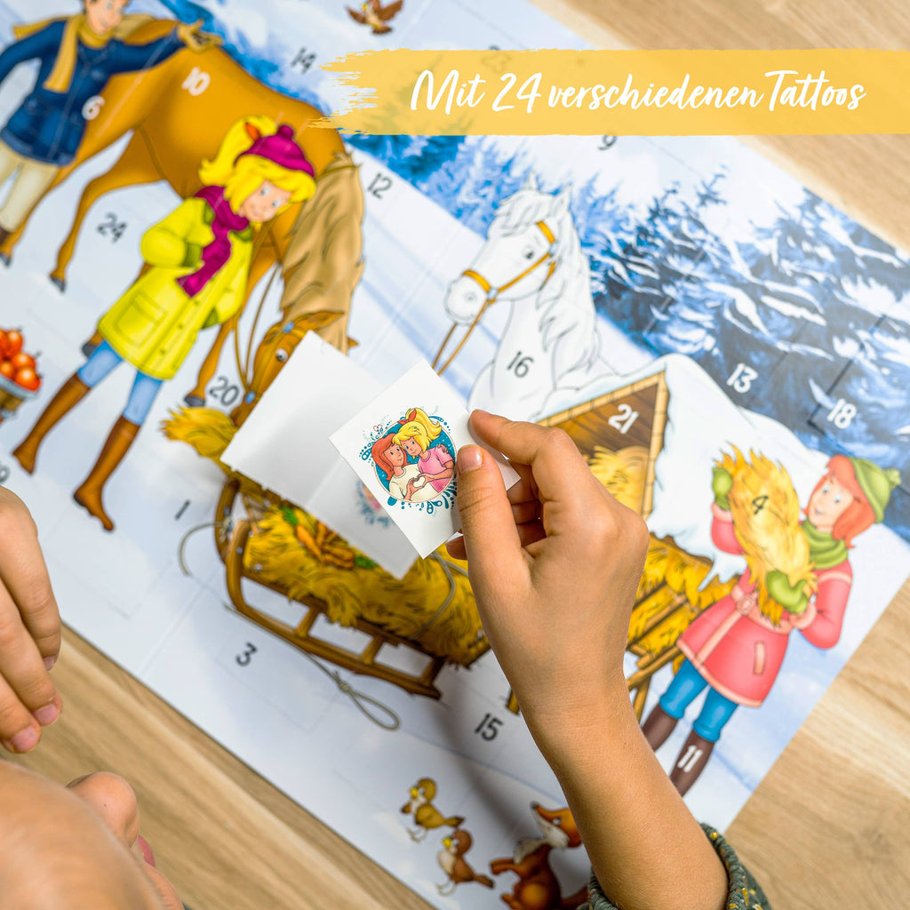 Tattoo-Adventskalender Bibi & Tina – 24 Kindertattoos für die Weihnachtszeit von Papierdrachen