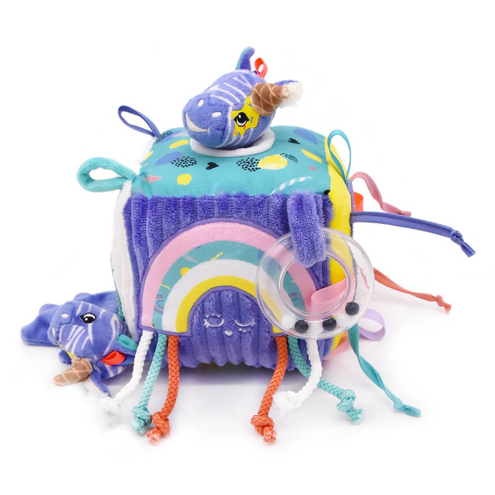 LES DEGLINGOS BABY AKTIVITÄTSWÜRFEL KIPROKOS DAS ZEBRA - 12 CM