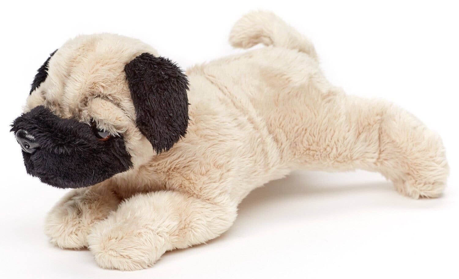 Mops Plushie (ohne Leine) - 21cm (Länge)-Kuschel-/Plüschtier
