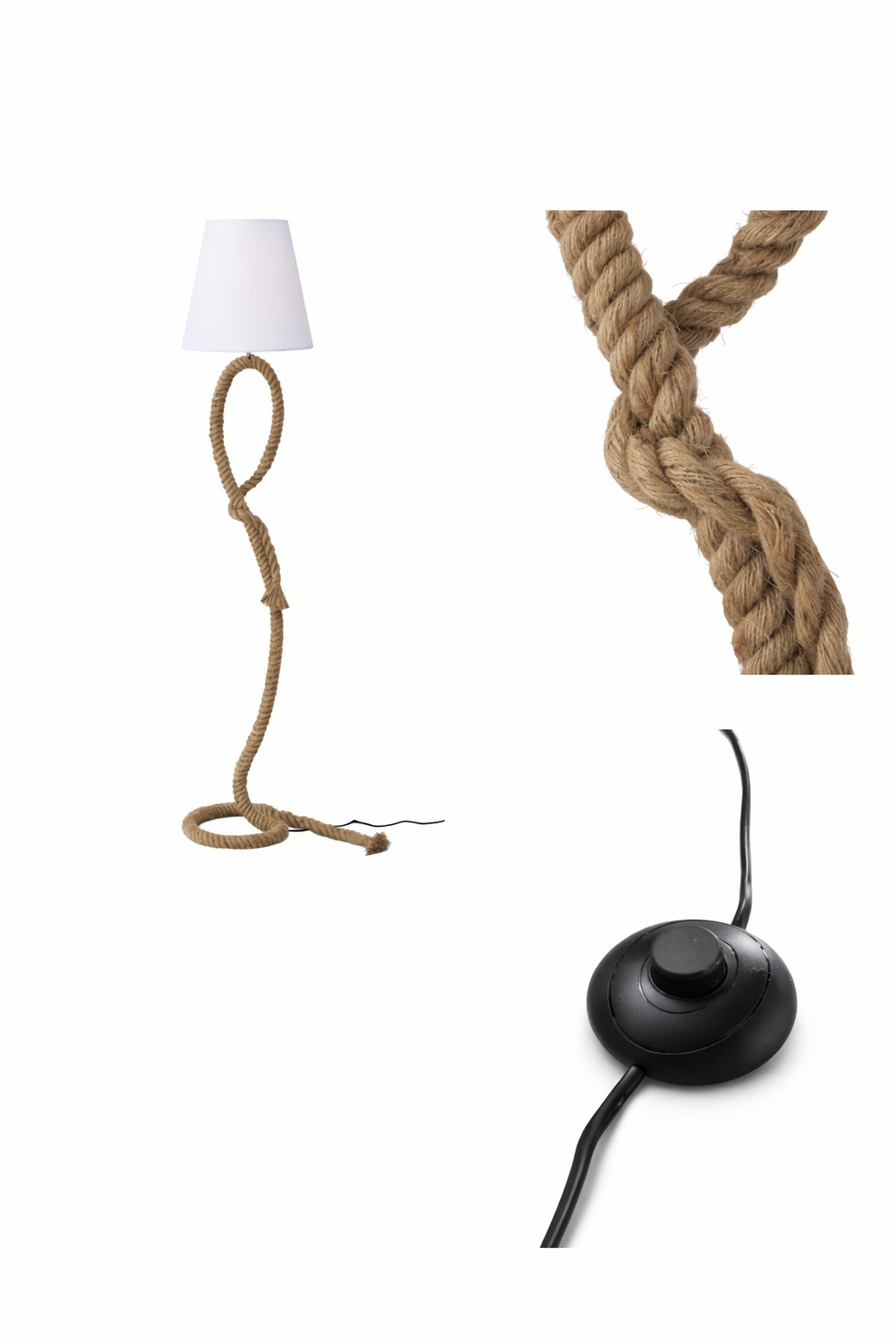 Stehlampe Toko – Boho Standleuchte aus Eisen & Jute von Boltze Home