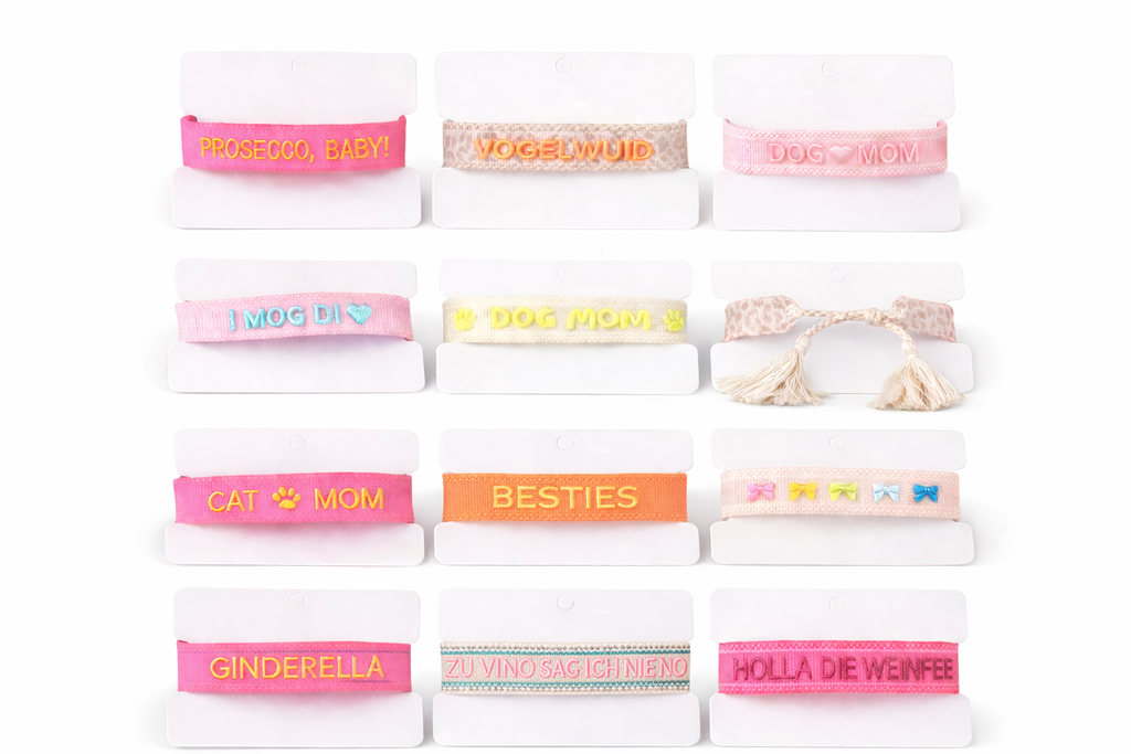 Armband mit Spruch verstellbar mit Quaste