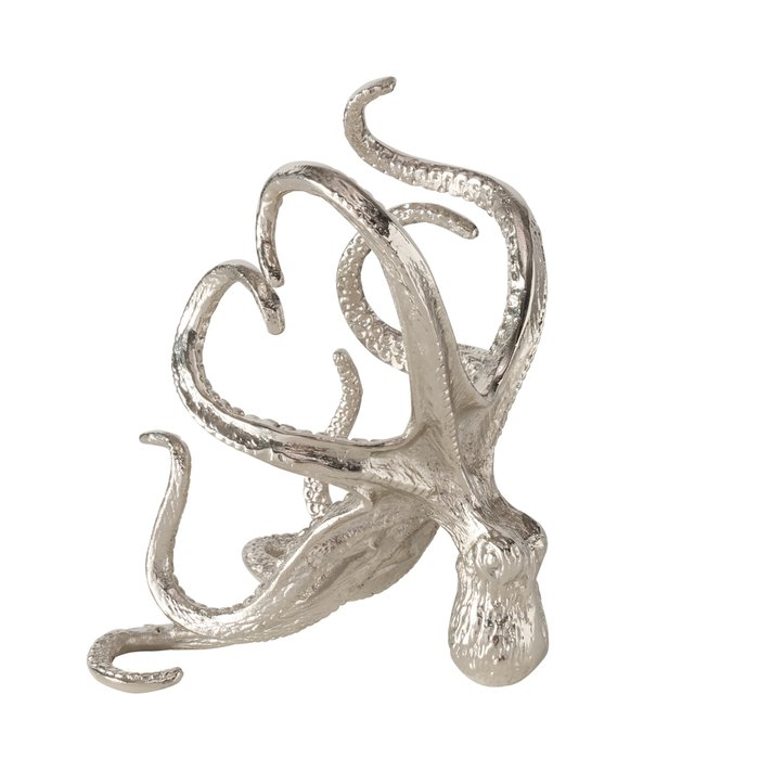 Weinflaschenhalter Oktopus Silber
