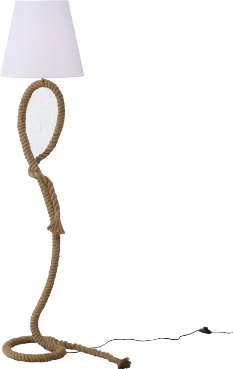 Stehlampe Toko – Boho Standleuchte aus Eisen & Jute, 170 cm