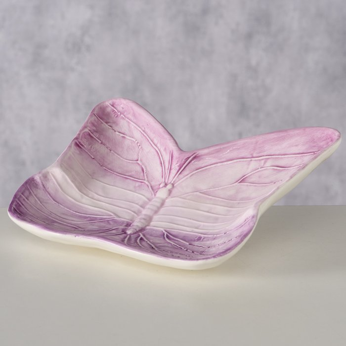 Schale Schmetterling Lila Steingut