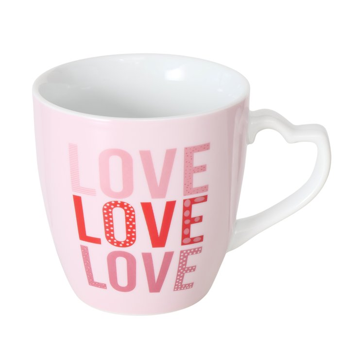 Jumbobecher LOVE LOVE LOVE – Einzelansicht auf weißem Hintergrund