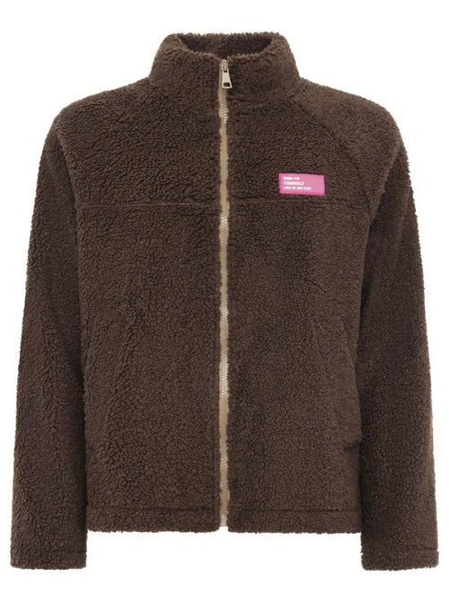 Teddy Fleece Jacke Damen Braun & Khaki – Kuschelwarme Winterjacke von zwillingsherz