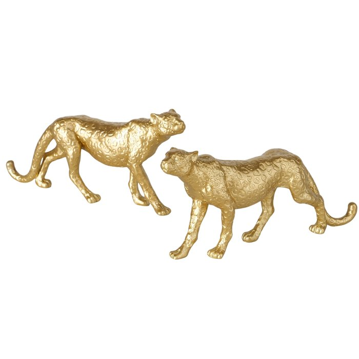 Leopard-Figur Gold 2er-Set