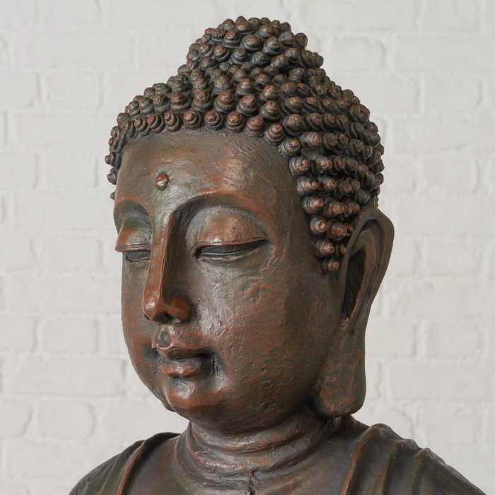 Buddha-Figur Meditation Kunstharz