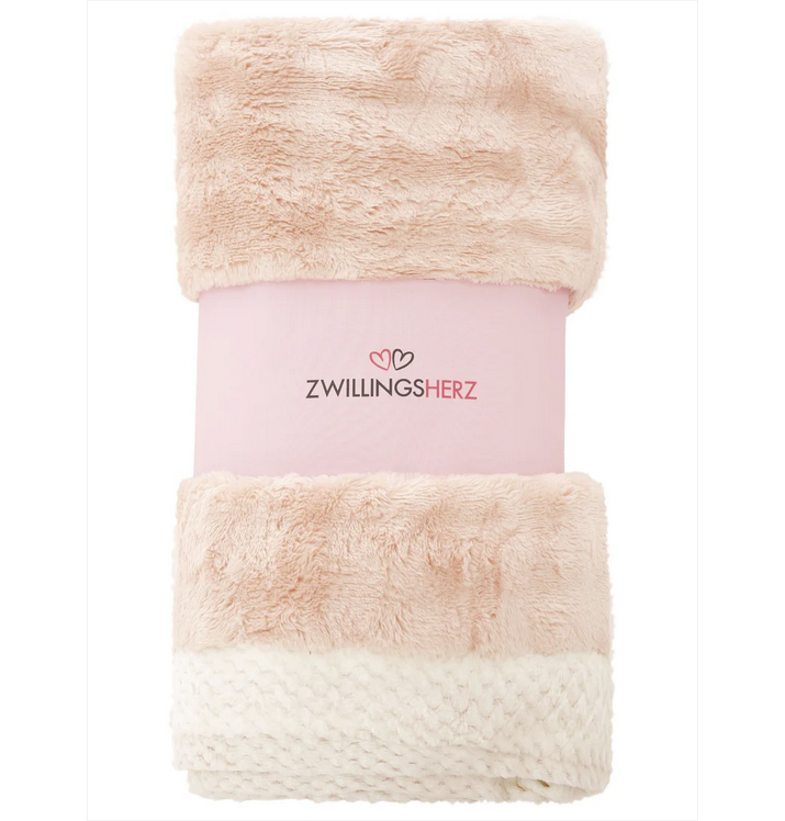 Kuscheldecke Fury Plüsch Rosa – Weiche Wohndecke von zwillingsherz