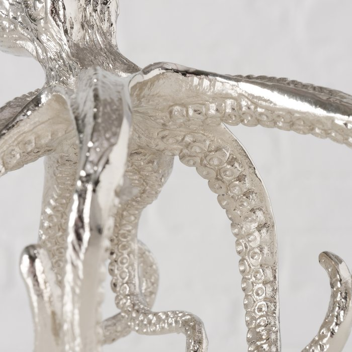 Weinflaschenhalter Oktopus Silber