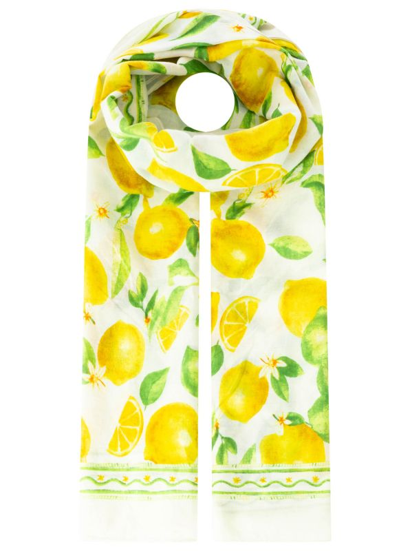 Sommerschal Damen Lemon & Lime – Leichtes Baumwolltuch von zwillingsherz
