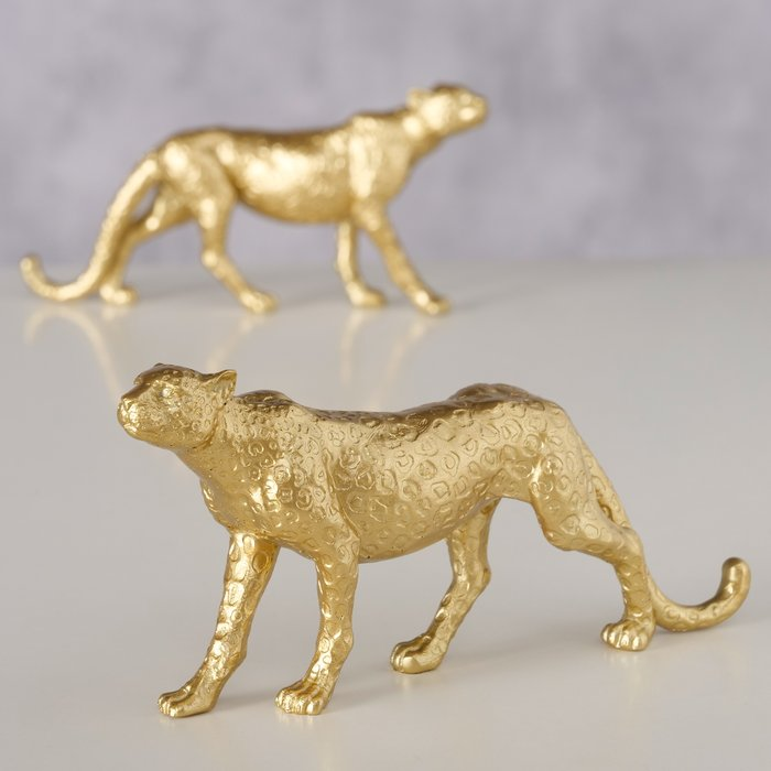 Leopard-Figur Gold 2er-Set