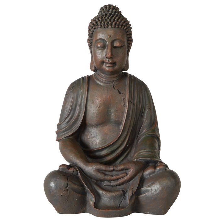 Buddha-Figur Meditation Kunstharz