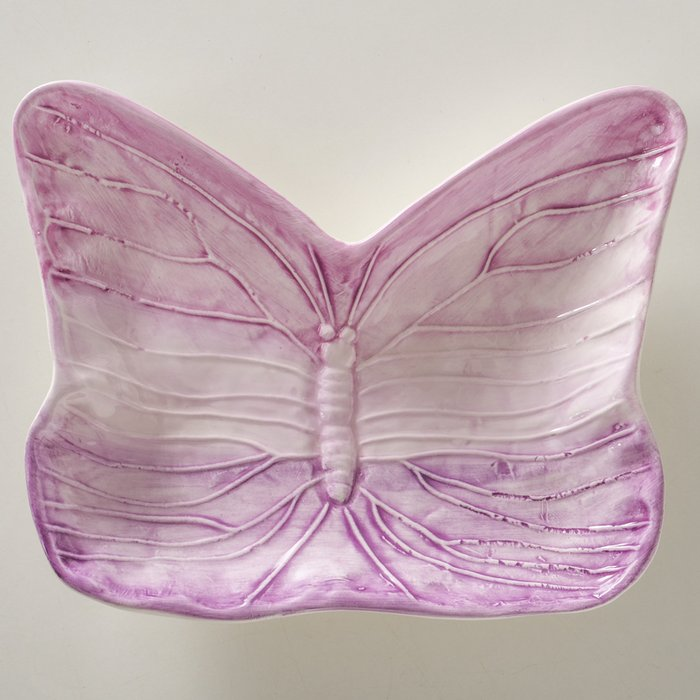Schale Schmetterling Lila Steingut