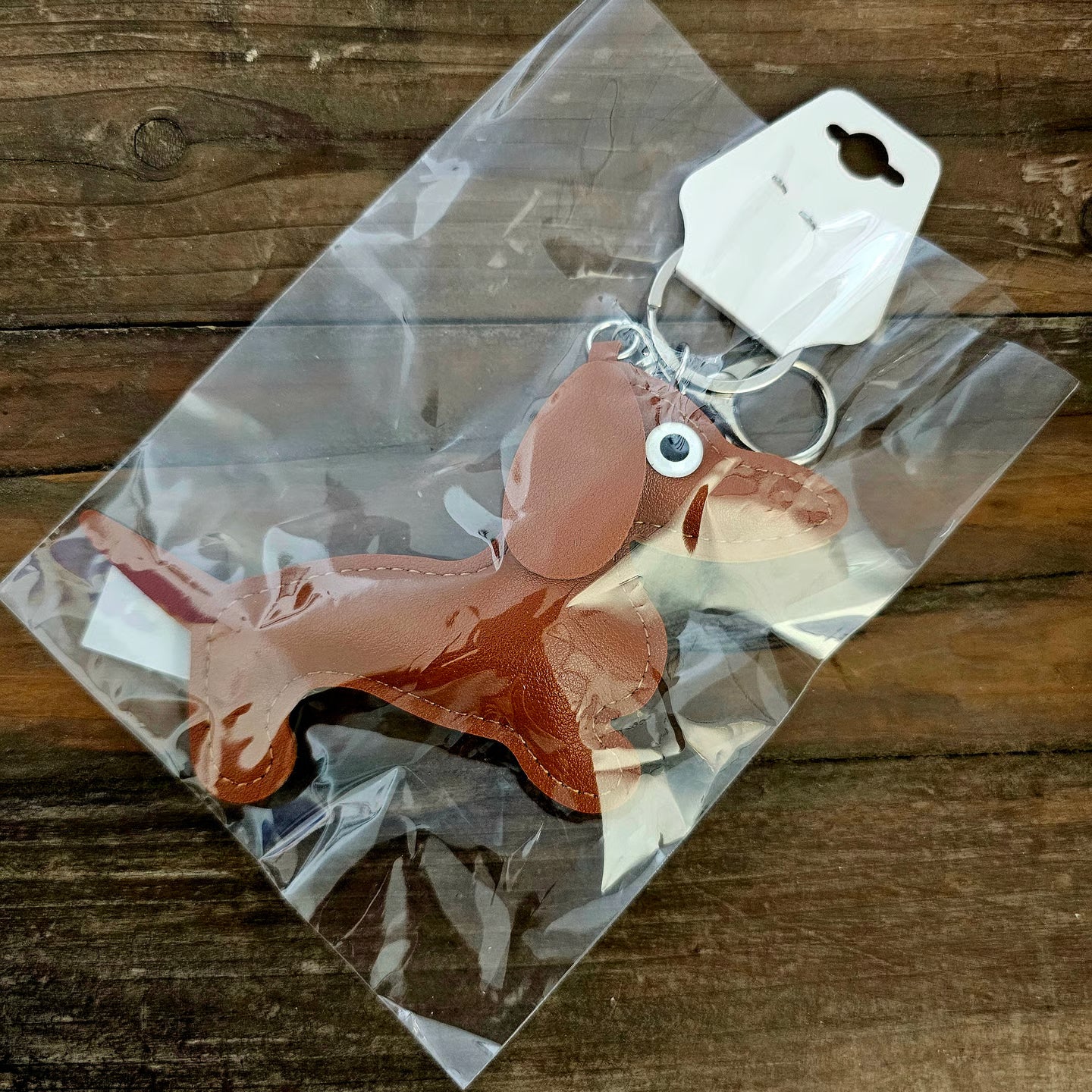 Schlüsselanhänger / Dackelanhänger braun von Zwillingsherz
