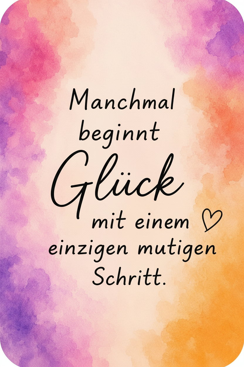 Postkarte Glück – abgerundete Ecken