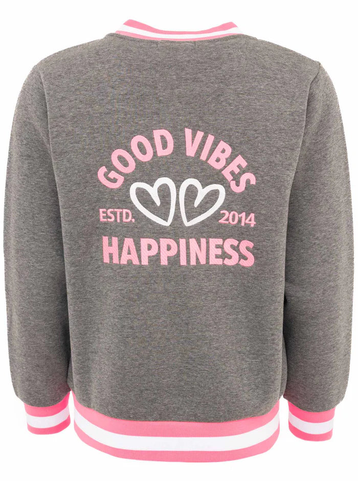 Sweatbomberjacke "College" von Zwillingsherz in grau